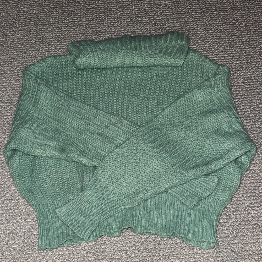 Teal turtle neck sweater